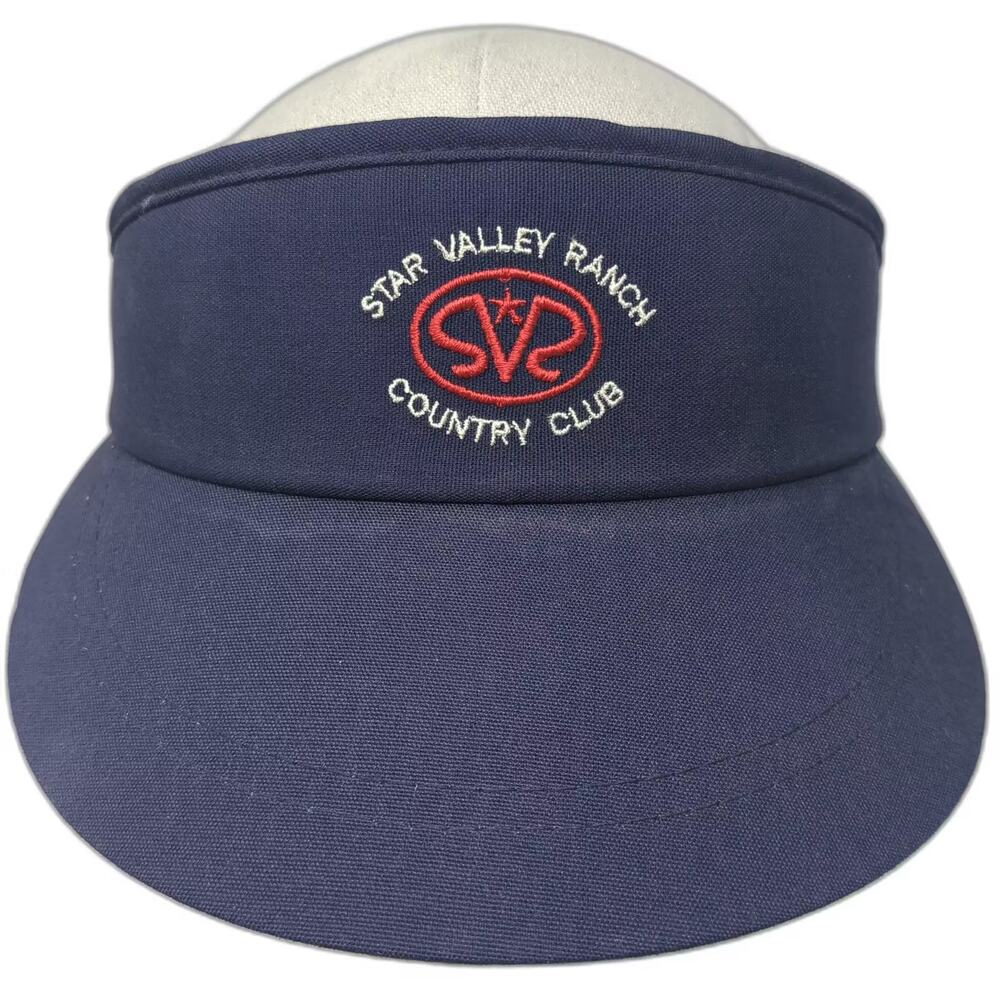 LaMode Visor Blue Star Valley Ranch Country Club Hat OS Embroidered Made in USA